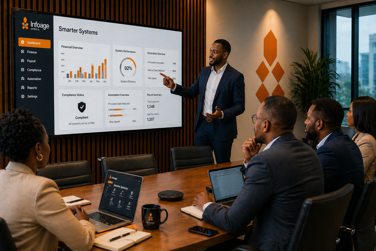 Finance payroll compliance and advisory illustration